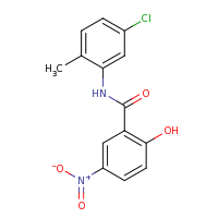 2d structure of N-(5-chloro-2-methylphenyl)-2-hydroxy-5-nitrobenzamide