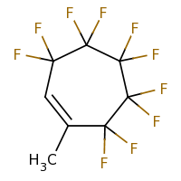 2d structure of 3,3,4,4,5,5,6,6,7,7-decafluoro-1-methylcyclohept-1-ene