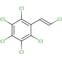 2d structure of 1,2,3,4,5-pentachloro-6-[(E)-2-chloroethenyl]benzene