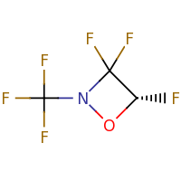 2d structure of (4S)-3,3,4-trifluoro-2-(trifluoromethyl)-1,2-oxazetidine