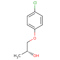 2d structure of (2R)-1-(4-chlorophenoxy)propan-2-ol
