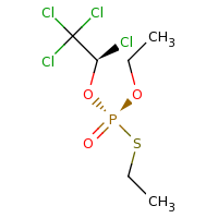 2d structure of (S)-ethyl (1R)-1,2,2,2-tetrachloroethyl (ethylsulfanyl)phosphonate
