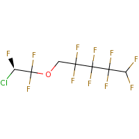 2d structure of 5-[(2R)-2-chloro-1,1,2-trifluoroethoxy]-1,1,2,2,3,3,4,4-octafluoropentane