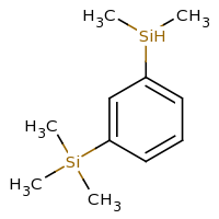 2d structure of [3-(dimethylsilyl)phenyl]trimethylsilane