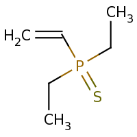 2d structure of ethenyldiethyl-$l^{5}-phosphanethione