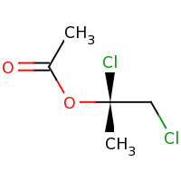 2d structure of (2R)-1,2-dichloropropan-2-yl acetate