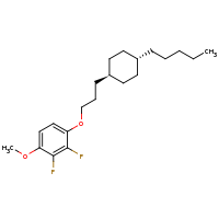 2d structure of 2,3-difluoro-1-methoxy-4-[3-(4-pentylcyclohexyl)propoxy]benzene