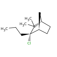 2d structure of (1R,2S,4S)-2-chloro-3,3-dimethyl-2-propylbicyclo[2.2.1]heptane