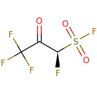 2d structure of (1R)-1,3,3,3-tetrafluoro-2-oxopropane-1-sulfonyl fluoride
