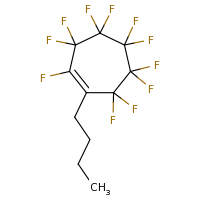2d structure of 1-butyl-2,3,3,4,4,5,5,6,6,7,7-undecafluorocyclohept-1-ene