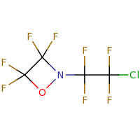 2d structure of 2-(2-chloro-1,1,2,2-tetrafluoroethyl)-3,3,4,4-tetrafluoro-1,2-oxazetidine