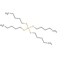 2d structure of tetrakis(pentylsulfanyl)silane
