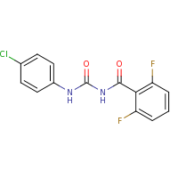 2d structure of 3-(4-chlorophenyl)-1-[(2,6-difluorophenyl)carbonyl]urea