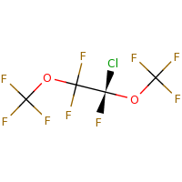 2d structure of (1S)-1-chloro-1,2,2-trifluoro-1,2-bis(trifluoromethoxy)ethane