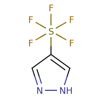 2d structure of 4-(pentafluoro-$l^{6}-sulfanyl)-1H-pyrazole