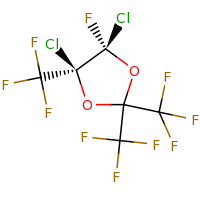 2d structure of (4R,5S)-4,5-dichloro-4-fluoro-2,2,5-tris(trifluoromethyl)-1,3-dioxolane