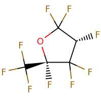2d structure of (2R,4R)-2,3,3,4,5,5-hexafluoro-2-(trifluoromethyl)oxolane