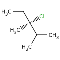 2d structure of (3R)-3-chloro-2,3-dimethylpentane