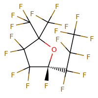 2d structure of (2R)-2,3,3,4,4-pentafluoro-2-(1,1,2,2,3,3,3-heptafluoropropyl)-5,5-bis(trifluoromethyl)oxolane