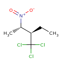 2d structure of (2S,3R)-2-nitro-3-(trichloromethyl)pentane
