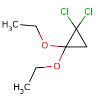 2d structure of 1,1-dichloro-2,2-diethoxycyclopropane