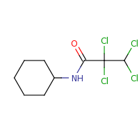 2d structure of 2,2,3,3-tetrachloro-N-cyclohexylpropanamide