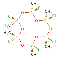 2d structure of 2,4,6,8,10,12-hexachloro-2,4,6,8,10,12-hexamethylcyclohexasiloxane