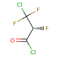 2d structure of (2R)-3-chloro-2,3,3-trifluoropropanoyl chloride