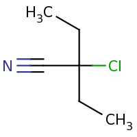 2d structure of 2-chloro-2-ethylbutanenitrile