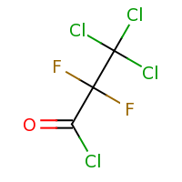 2d structure of 3,3,3-trichloro-2,2-difluoropropanoyl chloride
