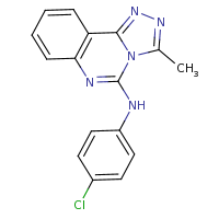 2d structure of N-(4-chlorophenyl)-3-methyl-[1,2,4]triazolo[4,3-c]quinazolin-5-amine