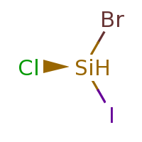2d structure of (S)-bromo(chloro)iodosilane