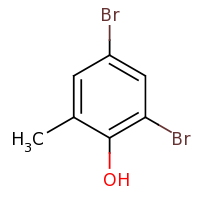 2d structure of 2,4-dibromo-6-methylphenol