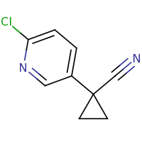 2d structure of 1-(6-chloropyridin-3-yl)cyclopropane-1-carbonitrile