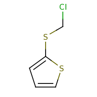 2d structure of 2-[(chloromethyl)sulfanyl]thiophene