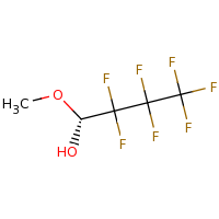 2d structure of (1R)-2,2,3,3,4,4,4-heptafluoro-1-methoxybutan-1-ol
