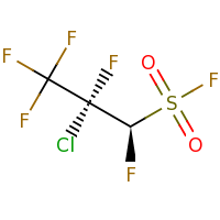 2d structure of (1R,2S)-2-chloro-1,2,3,3,3-pentafluoropropane-1-sulfonyl fluoride