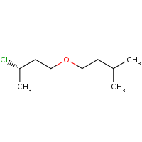 2d structure of (3S)-3-chloro-1-(3-methylbutoxy)butane