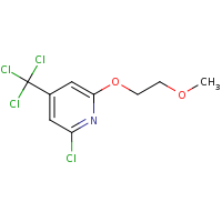 2d structure of 2-chloro-6-(2-methoxyethoxy)-4-(trichloromethyl)pyridine