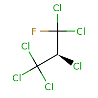 2d structure of (2R)-1,1,1,2,3,3-hexachloro-3-fluoropropane