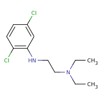 2d structure of {2-[(2,5-dichlorophenyl)amino]ethyl}diethylamine
