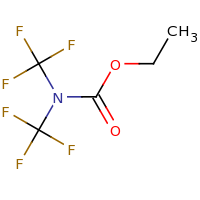 2d structure of ethyl N,N-bis(trifluoromethyl)carbamate