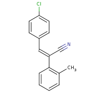 2d structure of (2Z)-3-(4-chlorophenyl)-2-(2-methylphenyl)prop-2-enenitrile