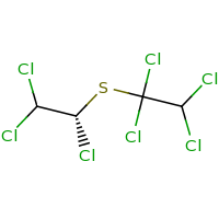 2d structure of 1,1,2,2-tetrachloro-1-{[(1R)-1,2,2-trichloroethyl]sulfanyl}ethane