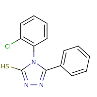 2d structure of 4-(2-chlorophenyl)-5-phenyl-4H-1,2,4-triazole-3-thiol