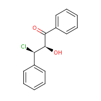 2d structure of (2R,3R)-3-chloro-2-hydroxy-1,3-diphenylpropan-1-one