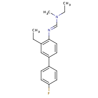2d structure of N-ethyl-N'-[2-ethyl-4-(4-fluorophenyl)phenyl]-N-methylmethanimidamide