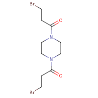 2d structure of 3-bromo-1-[4-(3-bromopropanoyl)piperazin-1-yl]propan-1-one