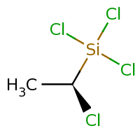 2d structure of trichloro[(1S)-1-chloroethyl]silane