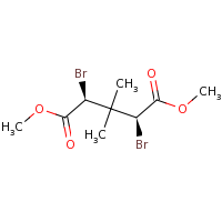 2d structure of 1,5-dimethyl (2S,4S)-2,4-dibromo-3,3-dimethylpentanedioate